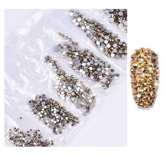 RHINESTONES - GOLD LEAF