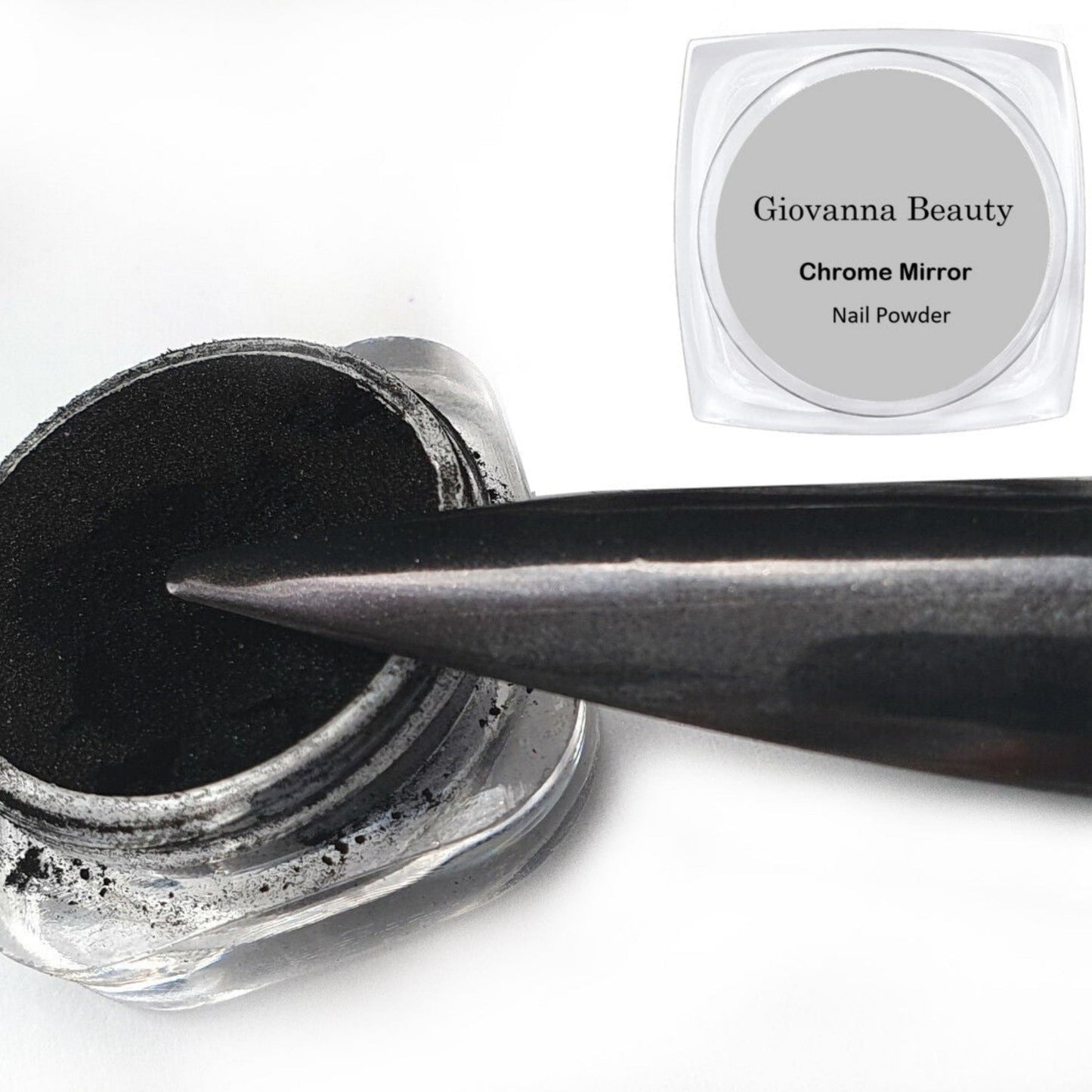 BLACK CHROME NAIL POWDER