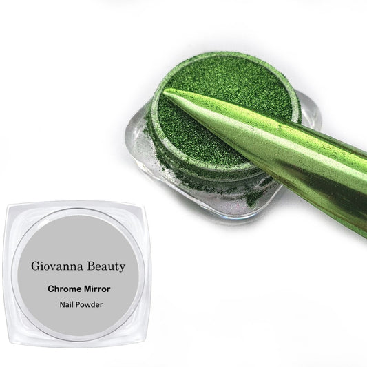 GREEN CHROME NAIL POWDER