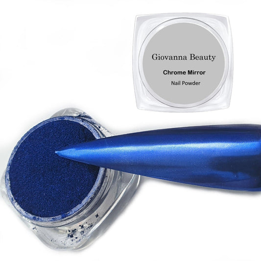 NAVY BLUE CHROME NAIL POWDER