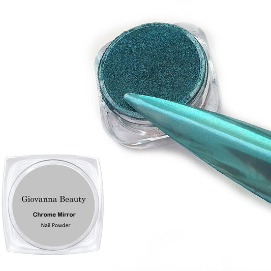 TURQUOISE CHROME NAIL POWDER