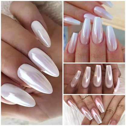 WHITE CHROME NAIL POWDER